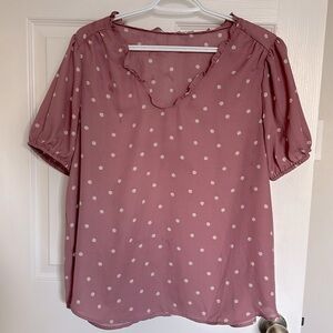 🔥LUSH 1X made in Guatemala 100% polyester move colour with white flowers